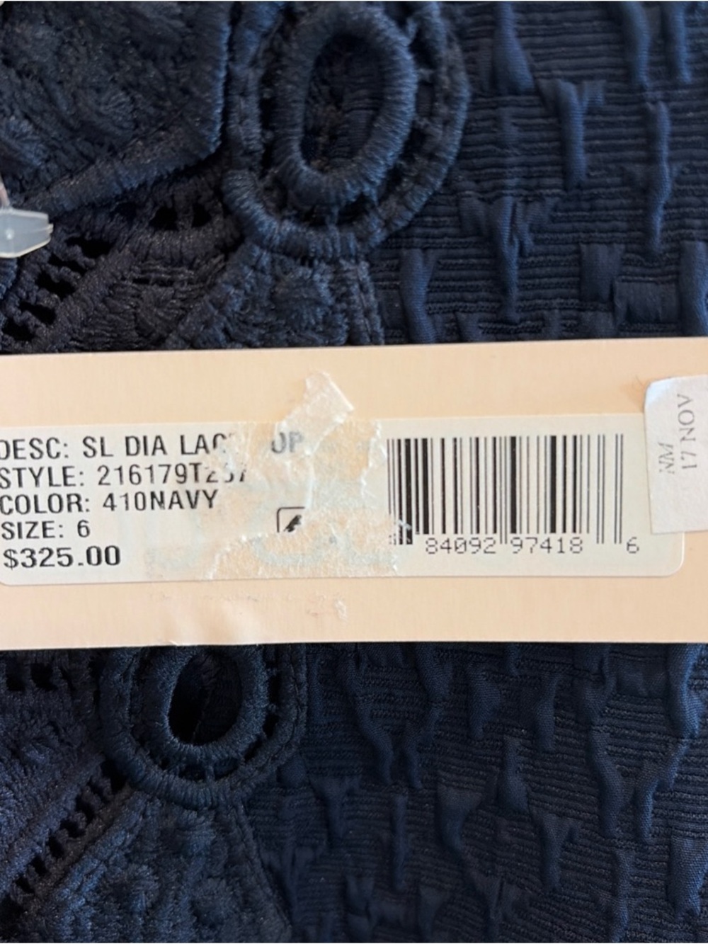 Rebecca Taylor Navy Blue Crepe Blouse- $325 MSRP - Hidden Back Zip - Picture 9 of 9